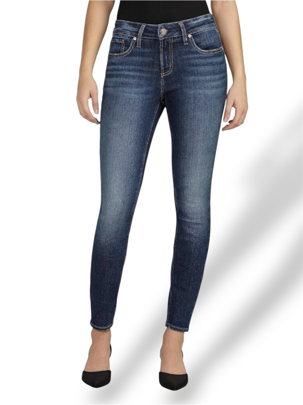 Dynamite "Kate" High-Rise Skinny Jeans Size 26 Medium Wash Stretch